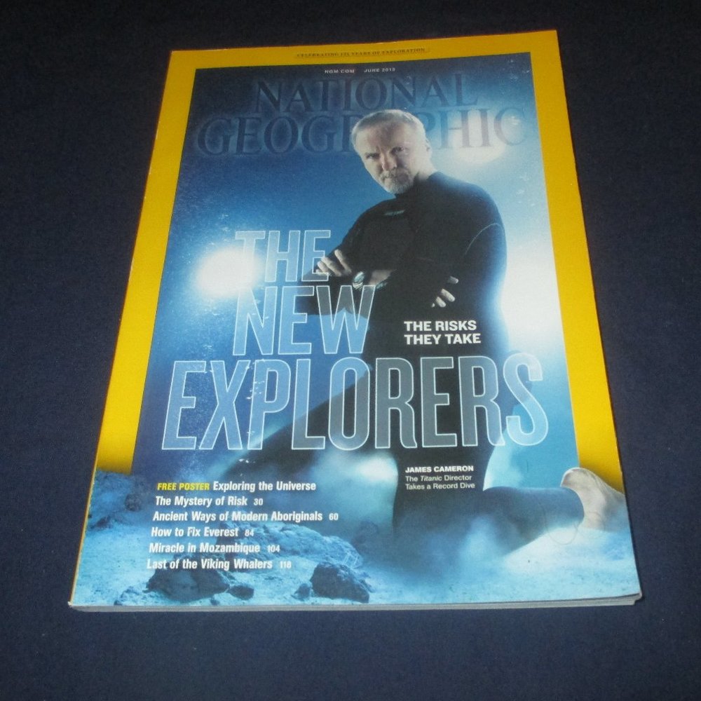 National Geographic Magazine June 2013 Back Issue -James Cameron